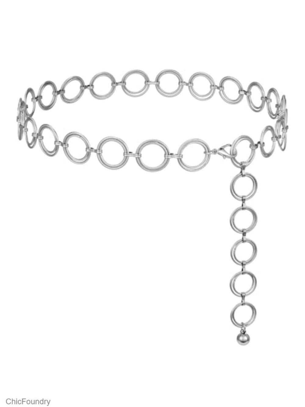 Gold Plated Alloy Metal Link Body Chain Belt for Women Waist Chain Belt for